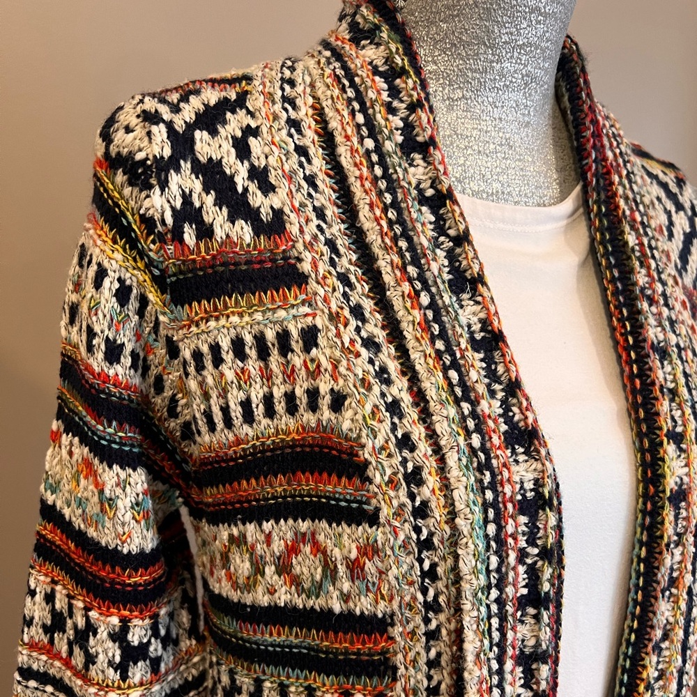 ADORA Long Knit Cardigan with Fringe (S)